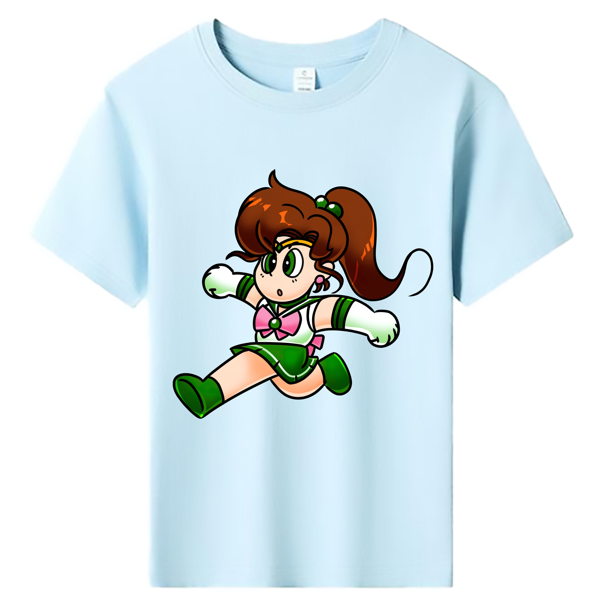 （画像用） 美少女戦士セーラームーン 木野 まこと きの まこと Sailor Moon Kino Makoto （セーラージュピター；Sailor Jupiter） 綿100％キッズTシャツ（フロントプリント）
